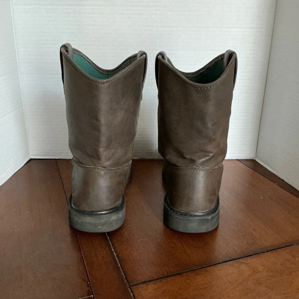 Georgia Boot Kids G100 Brown Pull‎ On Work Boots Size 5M